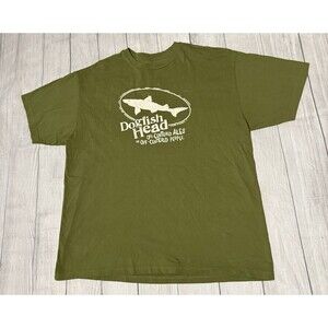 Dogfish Head Off Centered Ales For Off Centered People T Shirt Green Size 2XL